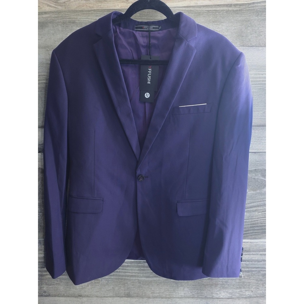 NWT YFFUSHI‎ Mens Purple Suit Jacket Statement Blazer XL Formal Party Occasion